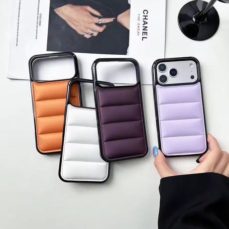S75996 ダウン風キルティングiPhoneケース