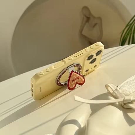 【即納商品】K23025 ハートソケット付き パステルiPhoneケース