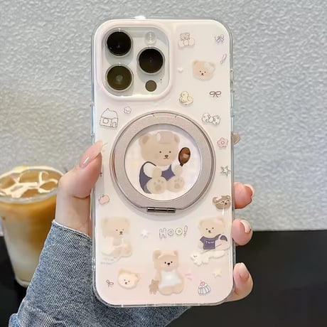 K23255 ゆるかわベア リングスタンド iPhoneケース