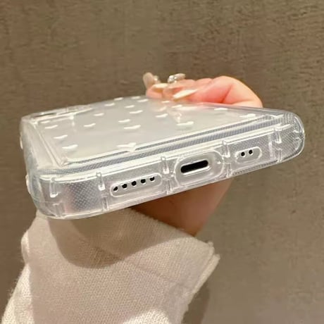 【即納商品】L62269 ちりばめハートのクリアケース