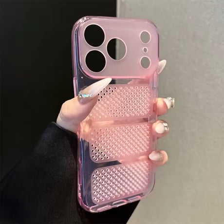 S75773 放熱メッシュ カラークリア iPhoneケース