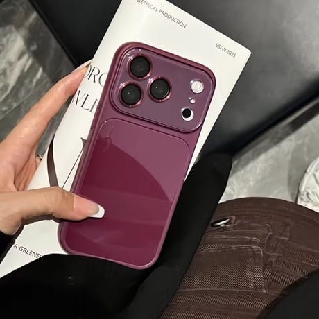 S75957 グロッシーカラーフレームiPhoneケース