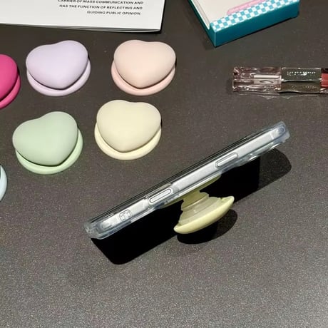 【即納商品】P0403 ぷっくりハートMagSafeグリップ