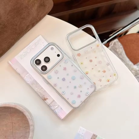 L62543 ミニフラワークリアiPhoneケース