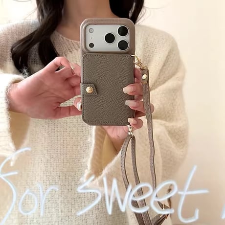 K23325 カードポケットショルダーiPhoneケース