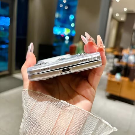 L62527 きらきらリボンiPhoneDuoケース