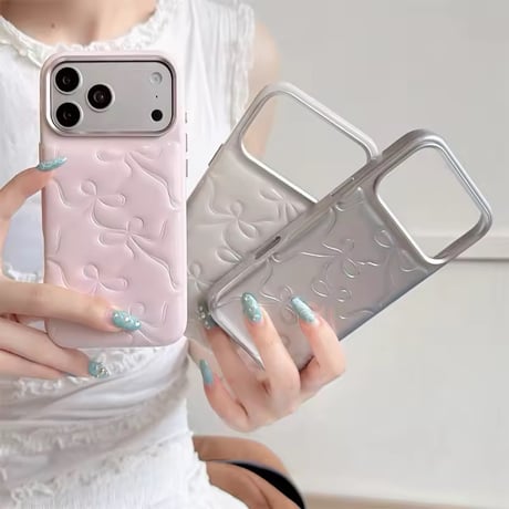S75843 リボンエンボス iPhoneケース
