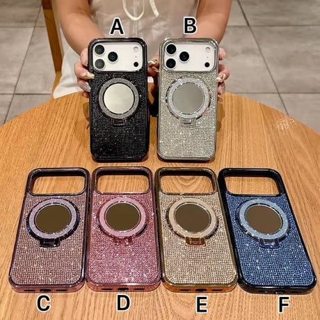 【即納商品】K22956 MagSafe対応グリッターリングスタンド iPhoneケース