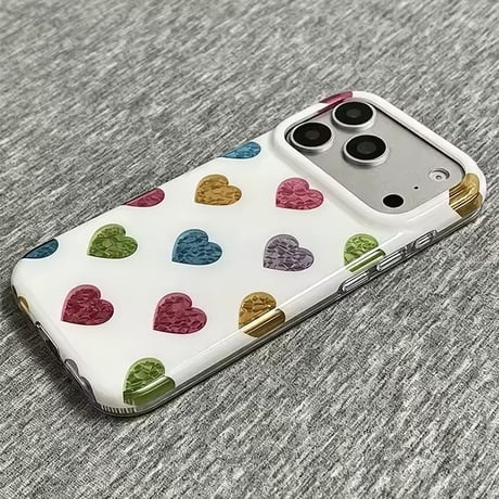S75750 カラフルハート iPhoneケース