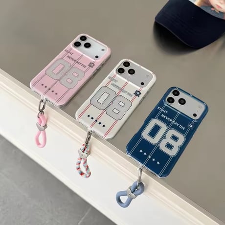 K23193 ナンバーロゴ ハンドストラップ付き iPhoneケース