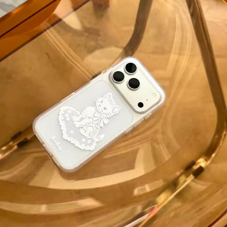 L62499 リボンキャットクリア iPhoneケース