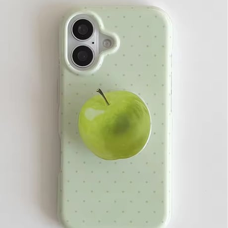 K23199 アップルグリップ付き ドット iPhoneケース