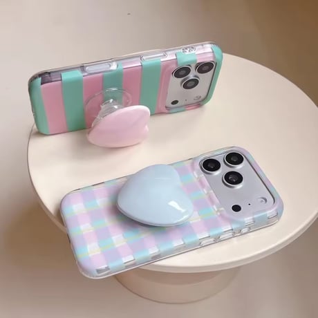 K23253 パステルハートグリップ iPhoneケース