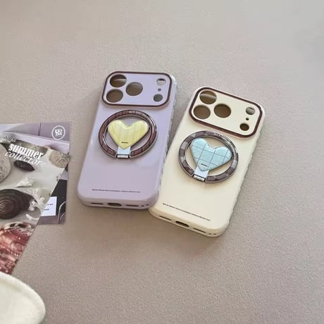 K23209 ハートリングスタンド付き MagSafe対応 iPhoneケース