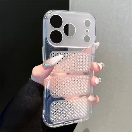 S75773 放熱メッシュ カラークリア iPhoneケース