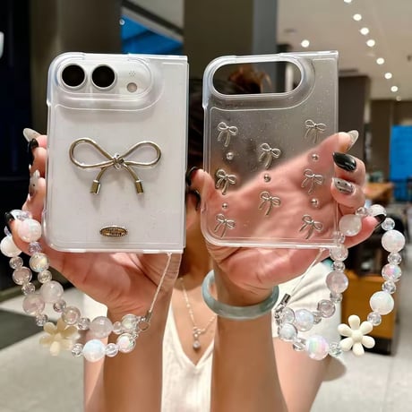 L62527 きらきらリボンiPhoneDuoケース