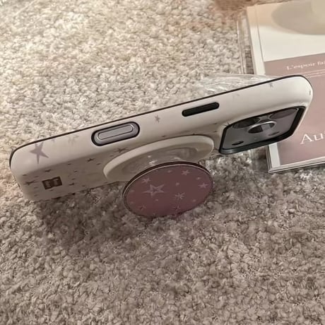 【即納商品】K23046 きらめきスターグリップ付き iPhoneケース（MagSafe対応）