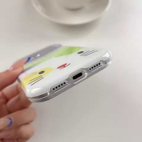 S75729 カラフルキャット iPhoneケース