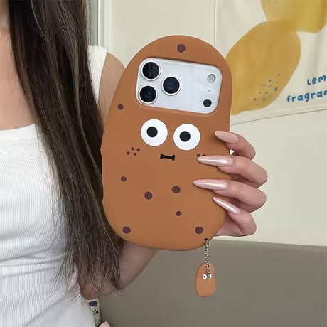 S75962 ポテトキャラクターチャーム付きiPhoneケース