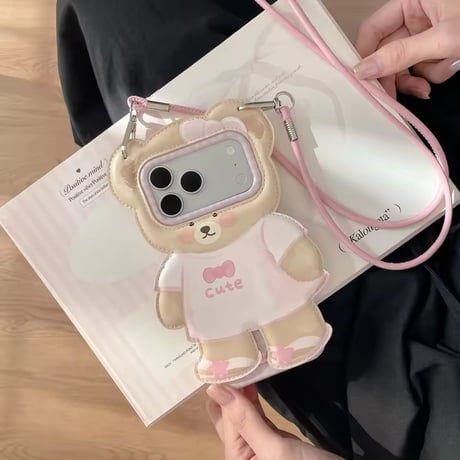 K23323 くまさんショルダーiPhoneケース