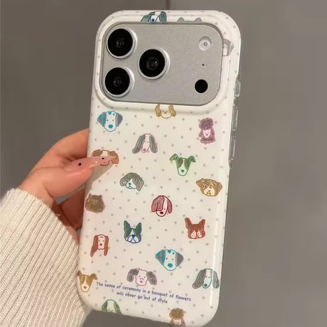 S75771 わんこフェイス ドット iPhoneケース