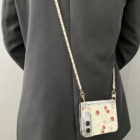 K23285 いちごフラワー2WAYストラップiPhoneDuoケース