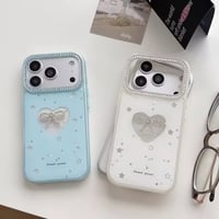 S75976 キラキラハートリボンiPhoneケース
