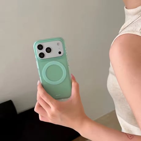 S75924 カラフルサークルMagSafe対応iPhoneケース