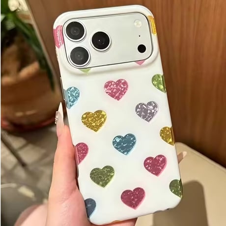 S75750 カラフルハート iPhoneケース
