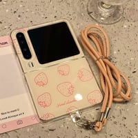 G0155 ストラップ付きフルーツラインGalaxyFlipケース