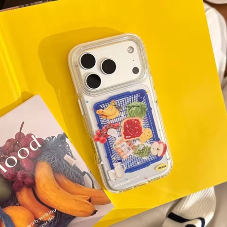 L62502 マーケットバスケット クリア iPhoneケース
