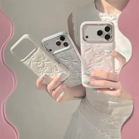 S75843 リボンエンボス iPhoneケース