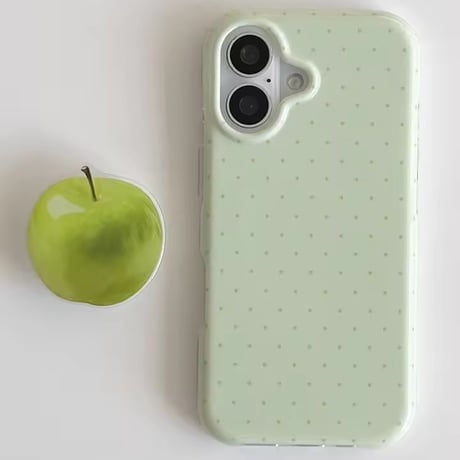 K23199 アップルグリップ付き ドット iPhoneケース