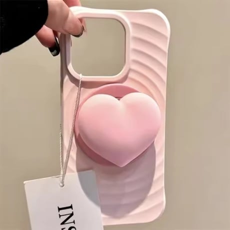 【即納商品】P0398 ぷっくりハートMagSafeグリップ