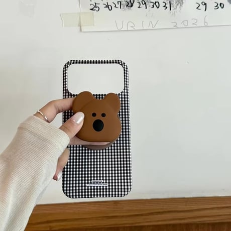 K23288 ギンガムベアMagSafeソケットiPhoneケース