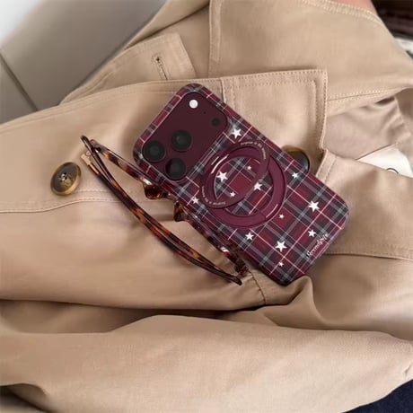 K23361 スターチェックリングスタンドiPhoneケース