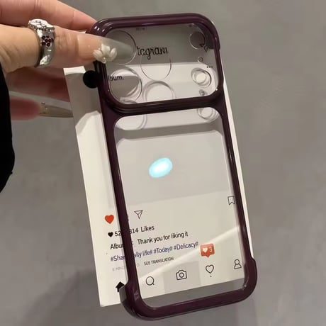 L62523 カラーフレームクリアiPhoneケース