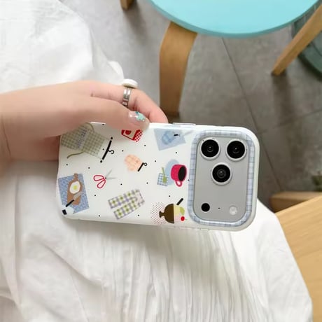 S76008 チェックキッチンiPhoneケース