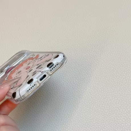 S75757 レトロガールイラスト iPhoneケース