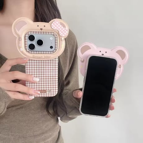 S75949 ギンガムベアiPhoneケース