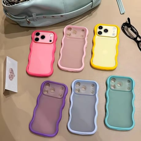 L62490 バイカラーウェーブ iPhoneケース