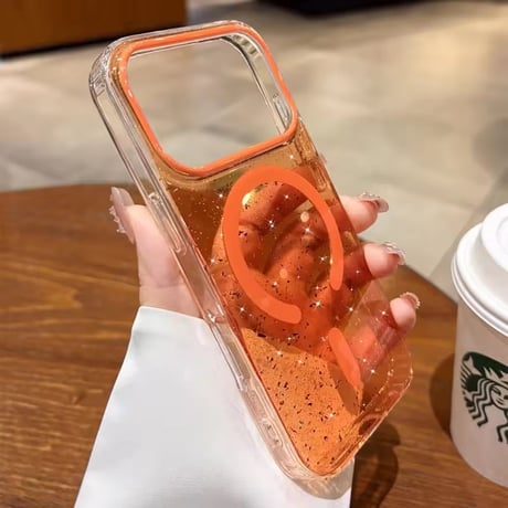 【即納商品】S75154 キラキラカラーエッジ MagSafe対応クリアケース