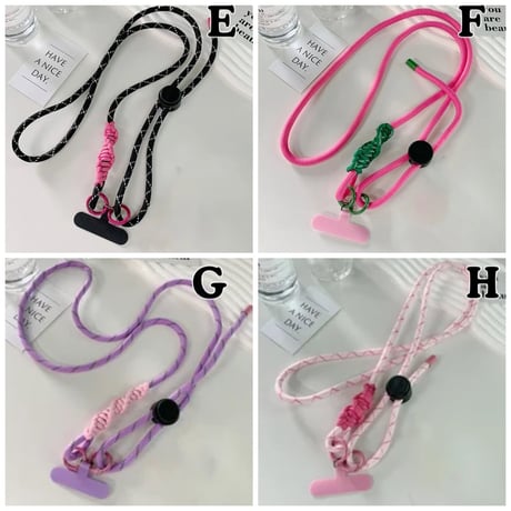 【即納商品】P0245 カラビナ付きスマホショルダーストラップ