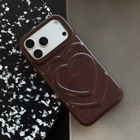 S75984 ぷっくりダブルハートiPhoneケース