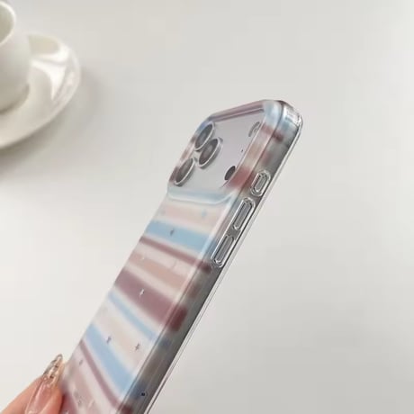 S75921 パステルボーダースターiPhoneケース