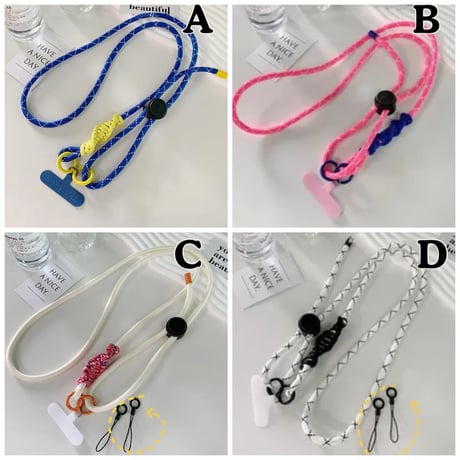 【即納商品】P0245 カラビナ付きスマホショルダーストラップ