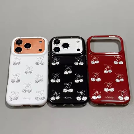 S75733 きらめきチェリーリボン iPhoneケース