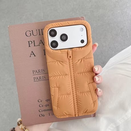 S76009 ダウンジャケット風iPhoneケース