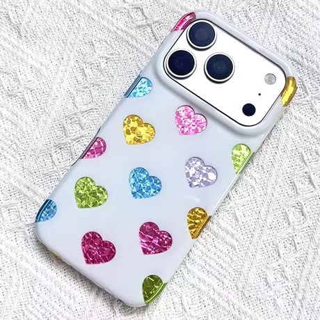 S75750 カラフルハート iPhoneケース