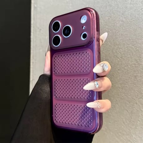 S75773 放熱メッシュ カラークリア iPhoneケース